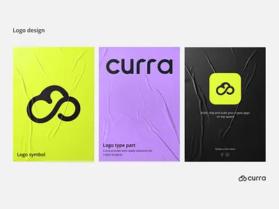 curra | logo creation app banner brand design brand identity branding btc cloud crypto cryptocurrency graphic design illustration logo logo design logodesign logotype mobile app packaging design print typography wallet