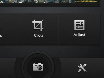 Boldgraph photo app adjust android app camera crop design footer free gui icons iphone photo settings ui visual