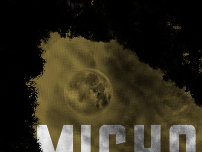 Tall Trees gigposter halftone moon screenprint sullivan