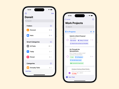 Doneit 2.4 - iPhone Screens app design app design for ios app ui design design for mobile digital design ios app ios app design ios design ios ui iphone app iphone app design iphone design mobile app design mobile ui product design ui ui for ios ui for mobile uiux