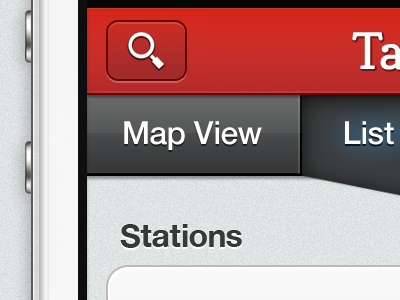 Homemade Nav Mag Glass app button interface ios magnifying glass mobile nav bar