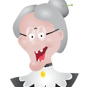 Granny face grandma granny illustration person vector