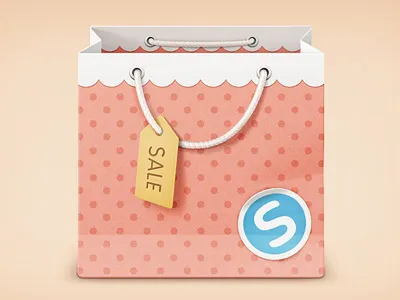 Bag icon bag icon market pink rope sale shop shoping store