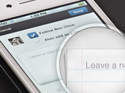Folded paper friend app fold folded follow friend ios lined mobile note paper radio texture
