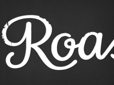 Roasted, detail. calligraphy lettering sign painting texture