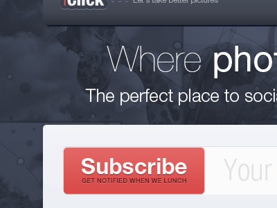 Landing page blue button landing page photography red