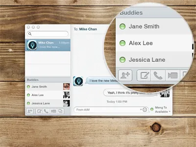 Messages App app design messages ui white wood