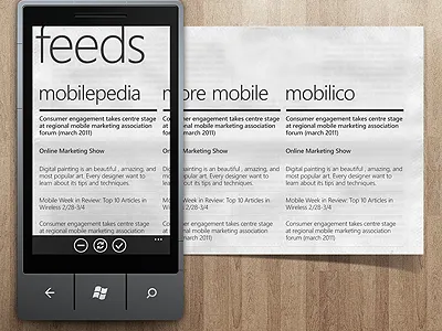 Feeds for wp7 feeds newspaper phone windows windows phone 7 wp7