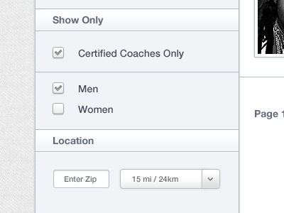 Show Only app clean crisp filter hour location perfect pixel rate search show tick ui web