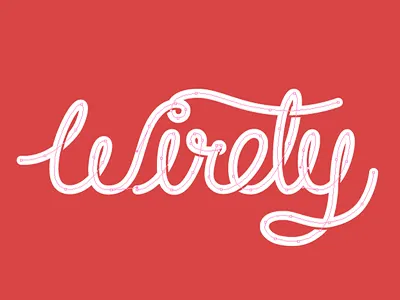 wirely hand typography logo wirely