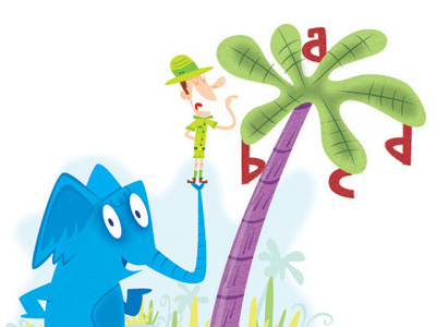 Jungle animals children humor humorous illustration illustration jungle vector