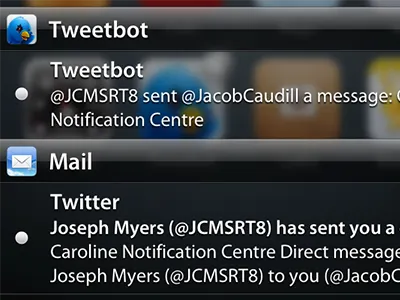 "Caroline" Notification Center caroline center notification