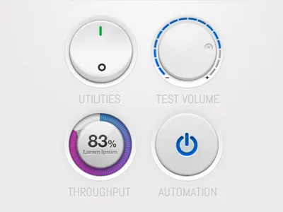 Switches, Knobs & Buttons button chart diagnostics dial knob light switch