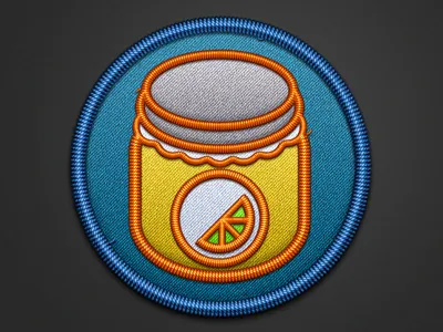 Jam blue fabric illustration practical shape texture work