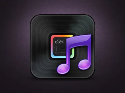 Vinyl Icons disk icon note vinyl