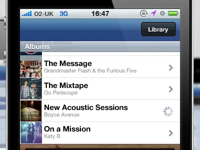 Musically app blue cd icons ios ipad iphone lcd library music player shiny spinner texture wood