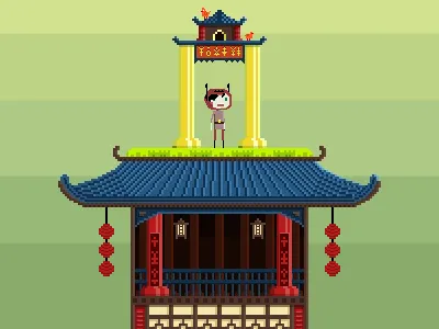 Game - Asian House adventure architecture asian china game geek house japan pixel art