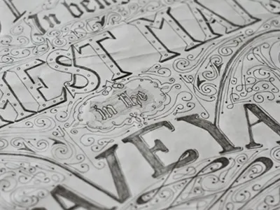 'Richest Man In the Graveyard' Quote lettering custom hand rendered lettering ornament pencil poster quote quotes sketch type typography uwe vintage