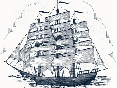 Anchors Away! anchors design drawing helm illustration ink inspiration mast micron nautical paper pen phraseology process sail ship typography whatever