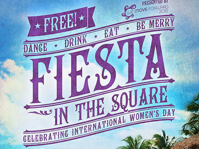 Wmf Fiesta Banner En V4 grunge poster retro typographic lockup typography