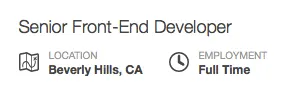 Job page header geomicons job board listing positions startup