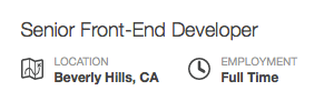 Job page header geomicons job board listing positions startup
