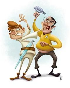 Star Wars Vs Star Trek Mini illustrator photoshop