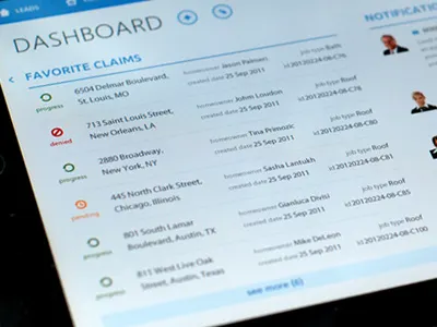 iPad App Design \\ Manager Dashboard app blue clean dashboard interface ios ipad manager ui ux