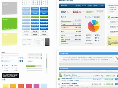 Visual Stylesheet (Full Size) colors components grid guide icons style styles stylesheet swatches system ui visual web