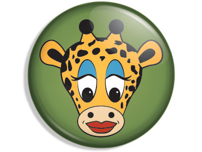 Giraffebutton animal cartoon giraffe illustration vector