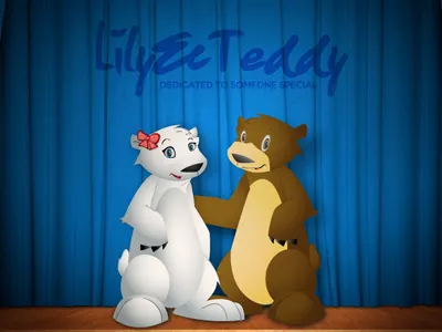 Lily and Teddy - Dedication bears characters dedicated design impersination self