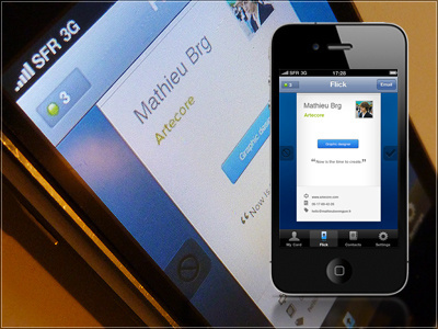 Cardflick app apple artecore cardflick design france iphone itune mathieubrg paris ui