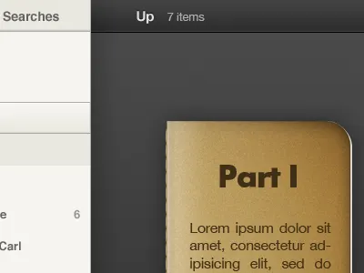 Note view concept scrivener ui