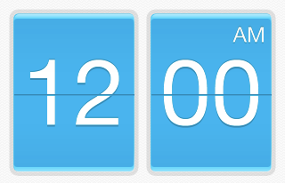 Lighter Clock blue flip clock light ui