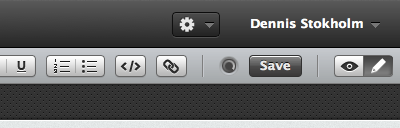 Webapp interface excerpt #2 toolbar web app