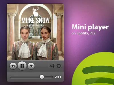 Mini player for Spotify mini music osx player spotify