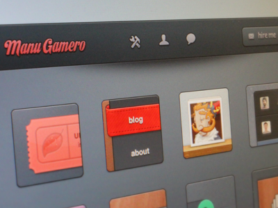 #25 19:30 concept manu menu navigation portfolio shadow ui