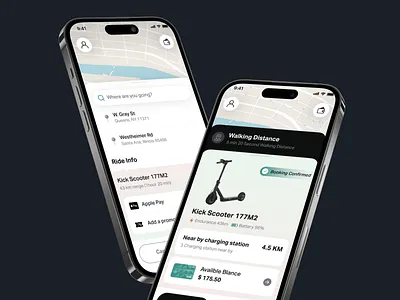 Scooter App | Electric Scooter Mobile App UI UX | Micromobility app designer app screenshots app ui app ui ux electric scooter app ios app design micromobility mobile app mobile app design mobile app designer mobile app ui mobile app ui ux onboarding screens reservation ride app ride booking app ride share ride sharing app scooter app scooter rental
