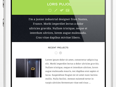 Mobile version droid serif minimal mobile novecento wide portfolio wordpress