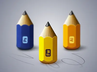 Adobe Pencils adobe fireworks cs6 fireworks icon illustrator paper pencil photoshop vector wood