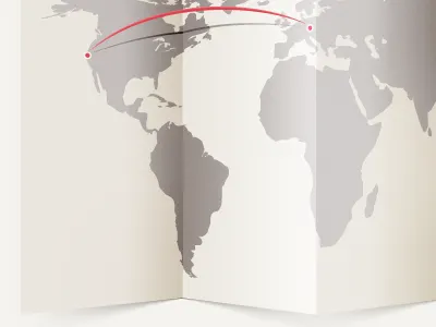 Map In Progress airplane fold map prague san francisco shadow simple transport travel