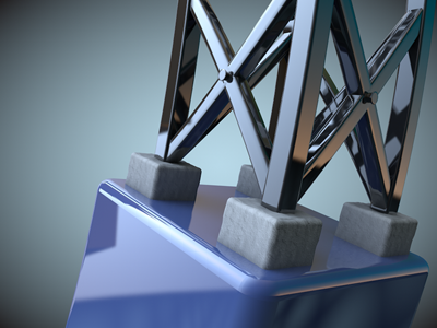 Structure for the 14 14 c4d rock truss