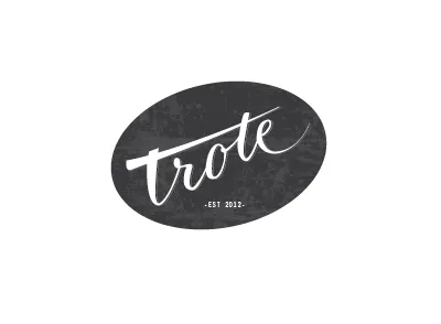 Trote calligraphy handwriting logo
