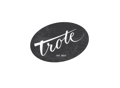 Trote calligraphy handwriting logo