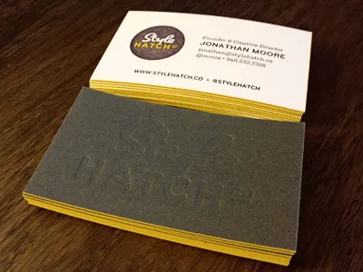 Style Hatch Cards business cards duplex letterpress