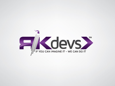 Rkdevs coder design logo pencil purple website