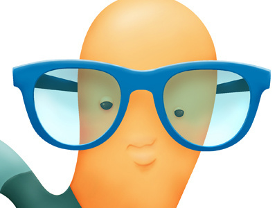 Geek character geek illustration nerd worm