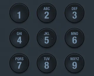 Numberpad buttons photoshop render plastic buttons