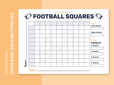 Thanksgiving Football Squares Game Free Google Docs Template