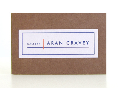 Aran Cravey Gallery business card art business card gallery identity line
